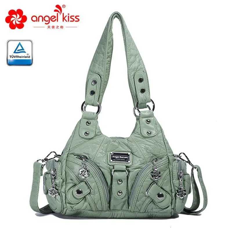 Angelkiss Women Handbags Rose Soft Tote Bag Small Top-handle Purse Fashion Satchel Multi-Pockets Shoulder Bag Hobos Phone PackW251111