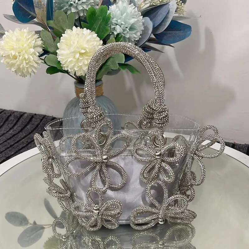 High End Tocratic Brand Inlaid French Portable Women's Dia Wer Vegetable Basket Bag Bucket Handbag