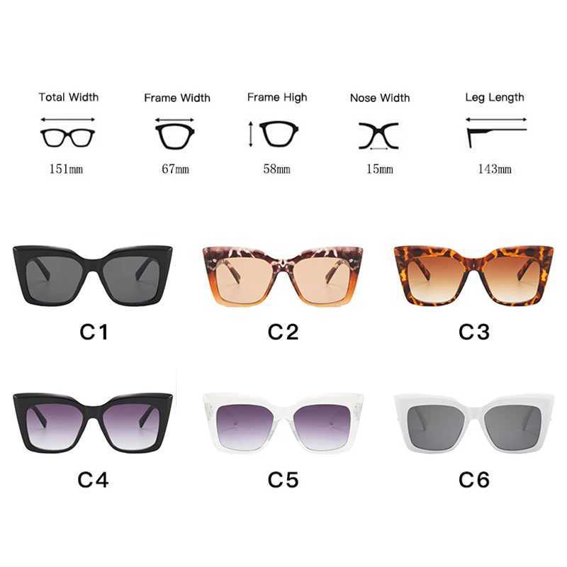 LeonLion Leopard Cateye Sunglasses Women Retro Eyewear Shades for Women Wholesale Luxury Square Oversized Glasses Gafas De Sol Z250411