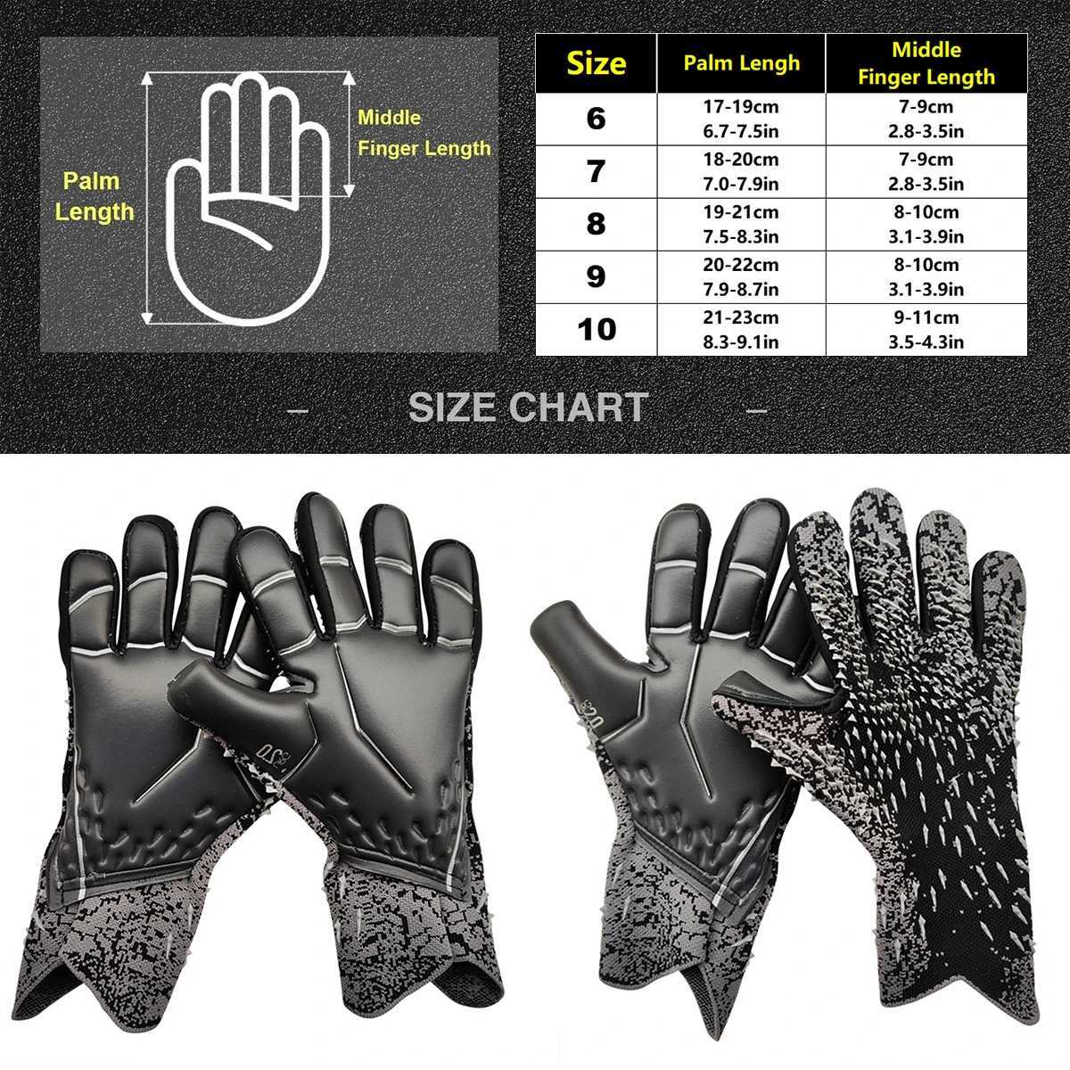 Super grip goalkeeper gloves PU anti slip latex palm and rubber spinning hand design make it the best football company.XJ250412