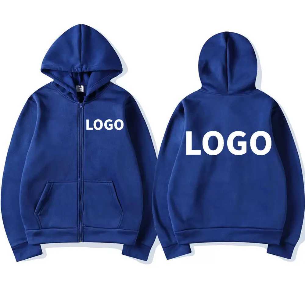POD customization 2025 Private Customization Design Graphic Print Zipper Hoodies Men Women Fashion Zip Up Sweatshirts Casual Oversized PulloversT25111