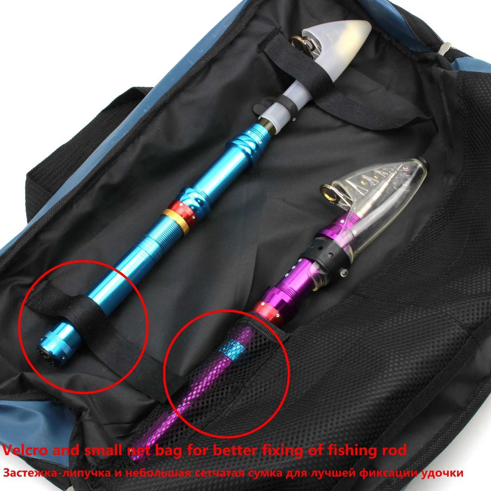 NEW 60cm length Collapsible Waterproof Fishing Bag Nylon Large Capacity Multi-Purpose Outdoor sports Portable Fishing rod bag Z250411