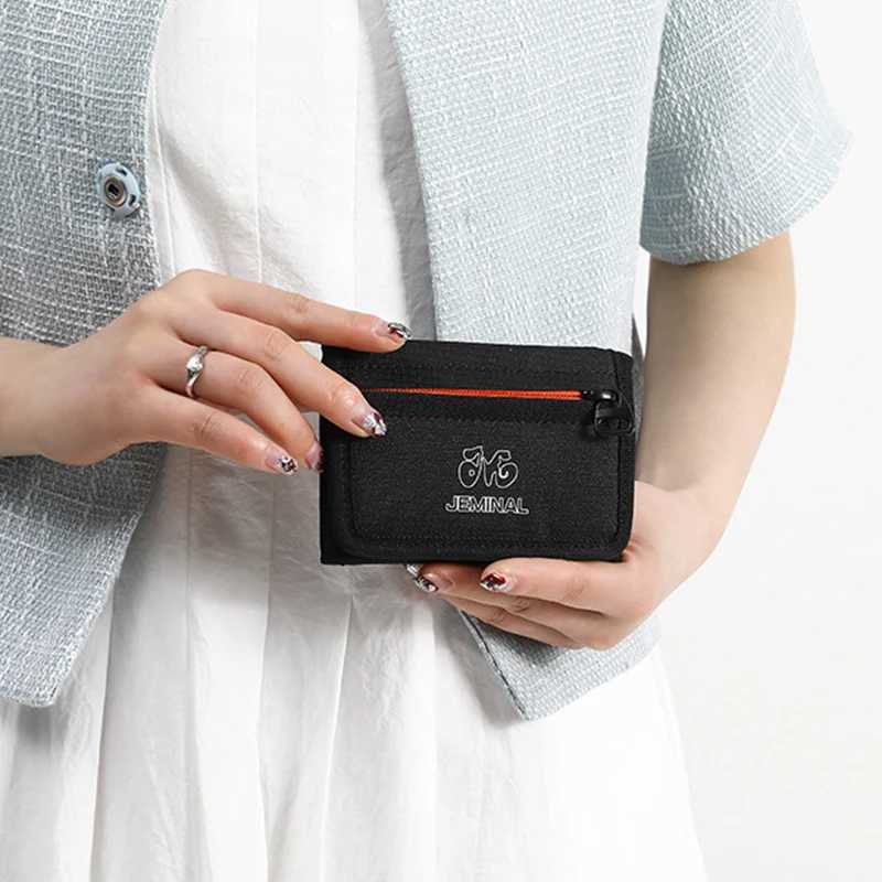 Japanese style nylon three fold casual wallet suitable for men women young and innovative wallets coin ID card holders wallets Z250411