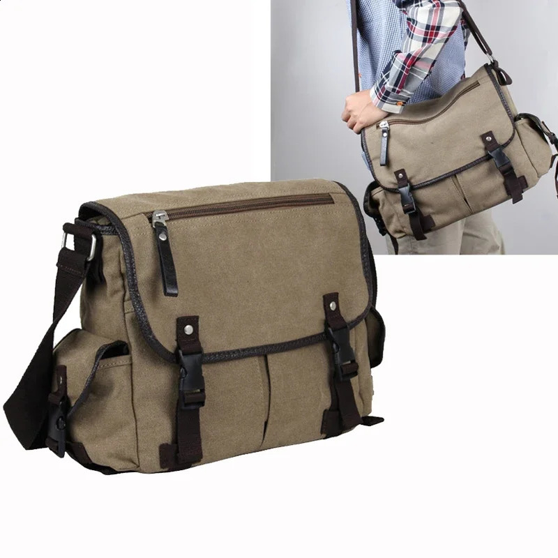Home>Products>Retro Canvas Backpack>Casual briefcase>Suitable for 9-inch waterproof crossover university backpack>Mens messenger bag 25