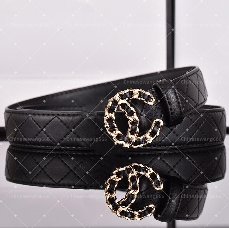 Hot French brand CoCo Designer men's women's belt 2.8 belts genuine high quality Leather caviar grid luxury genuine leather belt with box Best Christmas Gift