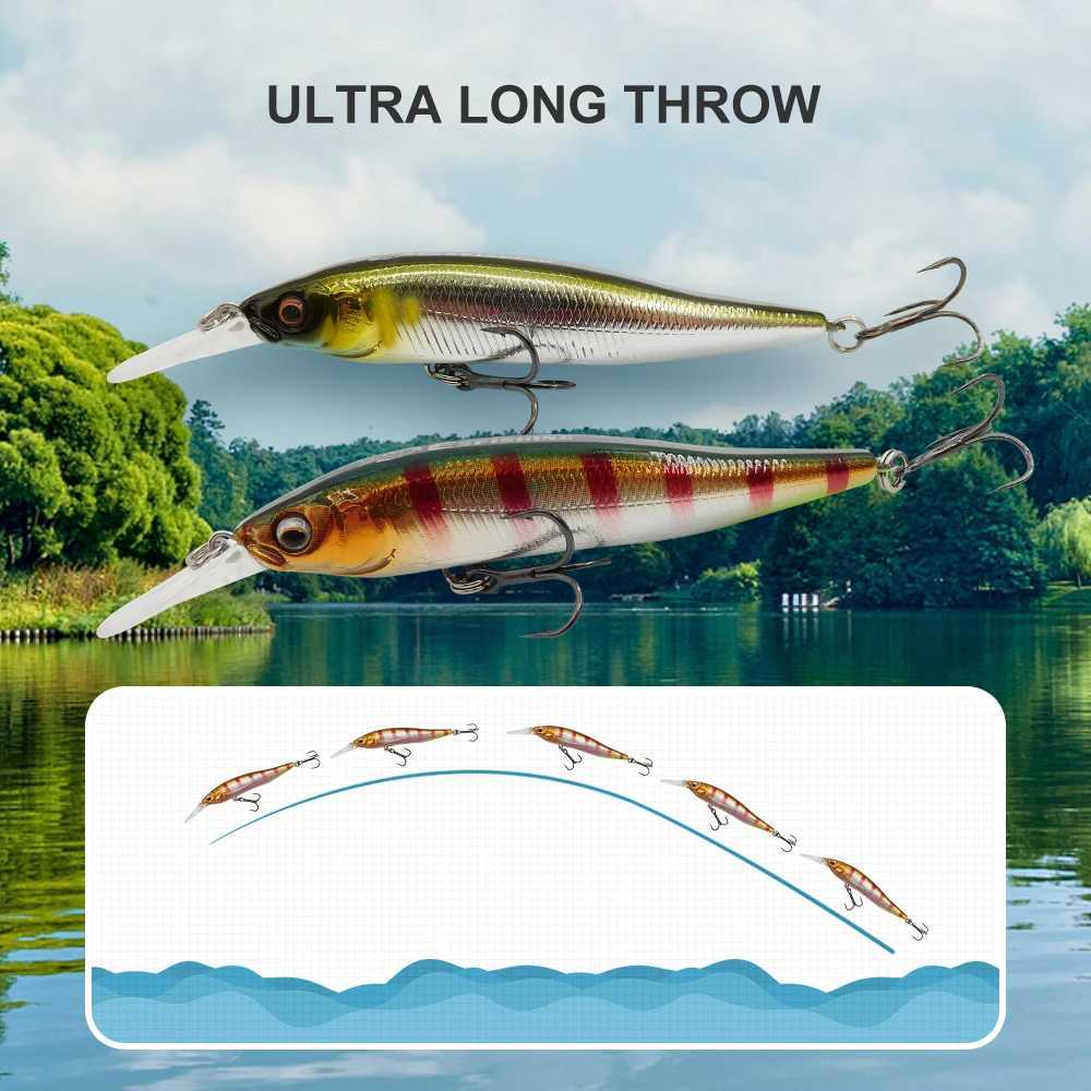 ESFISHING NEW Quality Wobble Hard Lure NAHAN 75mm 7.1g 0-2.4 dive Fishing Baits flow Floating Minnow Isca Artificial Z250411