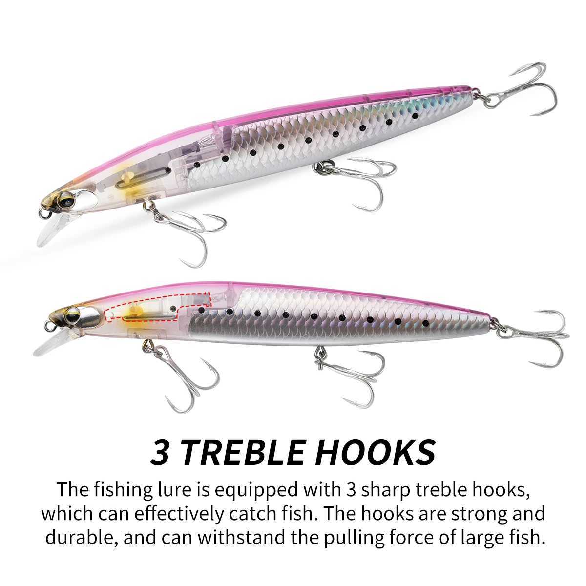 Long casting Fishing Lure 14.5cm 27g Floating Minnow with Flash Blade Fishing bait for Seabass High Quality Z250411