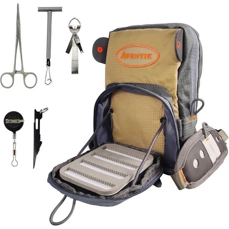 Aventik Fly Fishing Chest Bag Ultra Light Multiple Pockets Chest Pack with Vest Pack Tool Combo Z250411