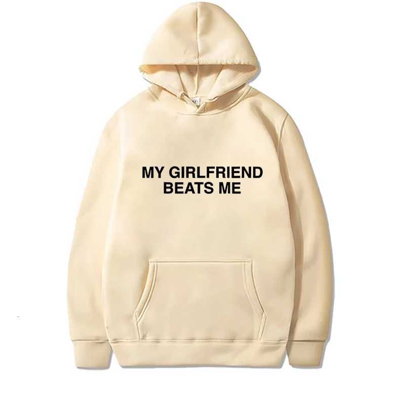 POD customization My Girlfriend Beats Me hoodie men women vintage Long sleeve Sweatshirt with print Graphics oversized loose hoodie top unisexT251112