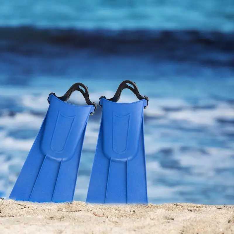 Adult swimming flip cover lightweight rubber flip cover comfortable swimming equipment short swimming fins with adjustable anklesY250412