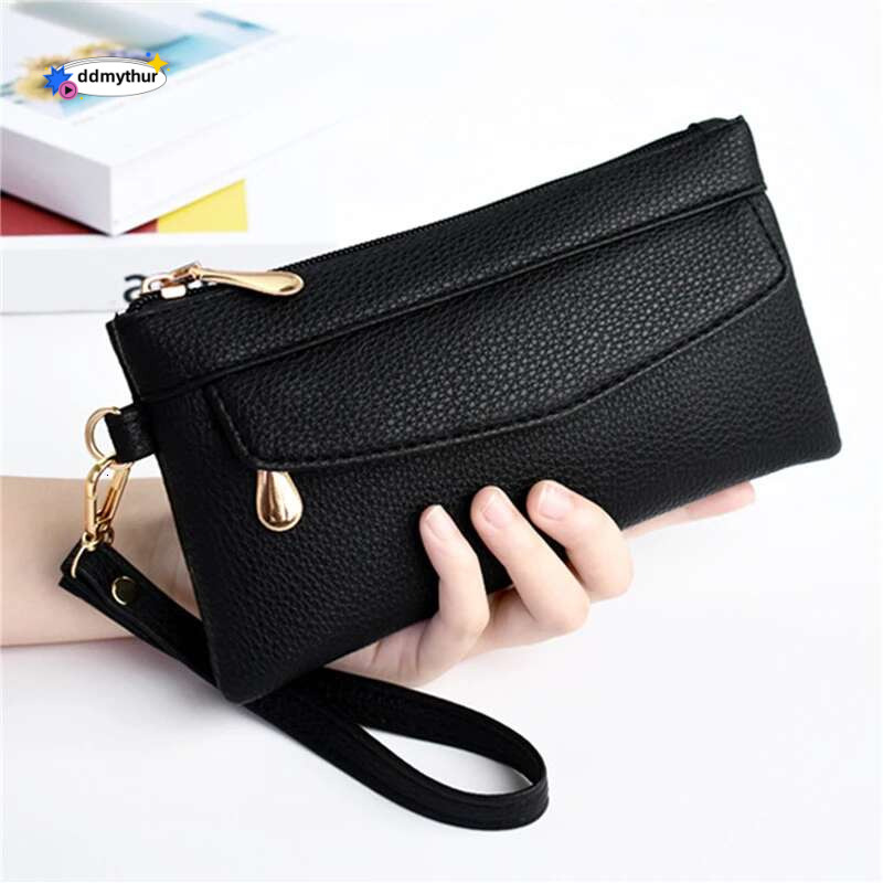 Women's Portable Fashion Wallet PU Leather Hangbag Female Long Clutch Purses Coin Phone Pocket For Ladies Money Bag ddmythur