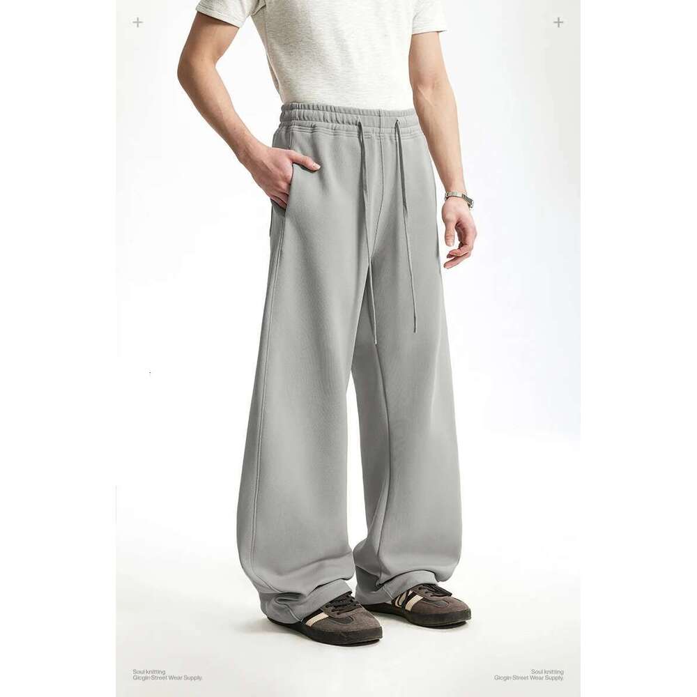 Smart Temperature Control Curved Pants For Men Streetwear 3D Cut Casual Trousers