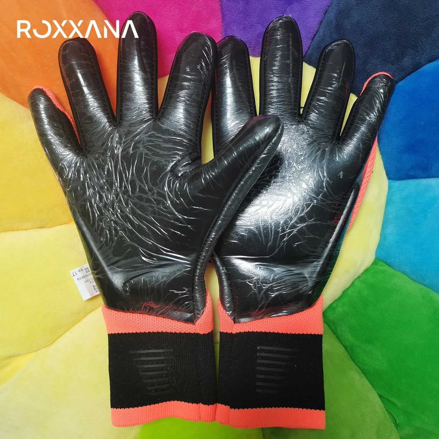 ROXXANA New Soccer Goalkeeper Wear-Resistant Gloves Men Children Training Gear Adult Thickened Latex Finger Protection FootballW251112