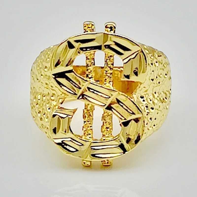 Tren Fashion Gold Hip Hop Style Ring USD Signature Creative Mens Rock Style Ring Design Party Jewelry AccessoriesXJ250412