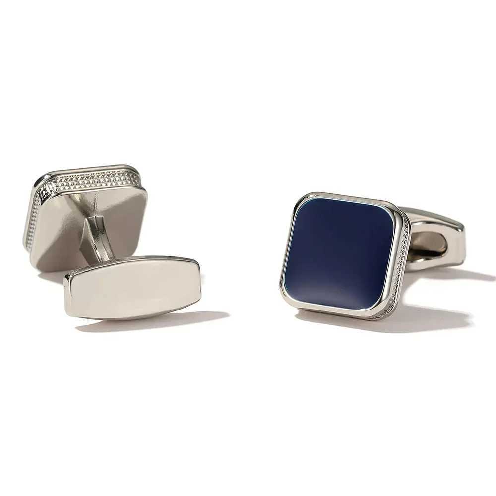 Square high-end oil droplet enamel cufflinks fashionable and simple mens business date party French shirt boutique accessoriesT250412