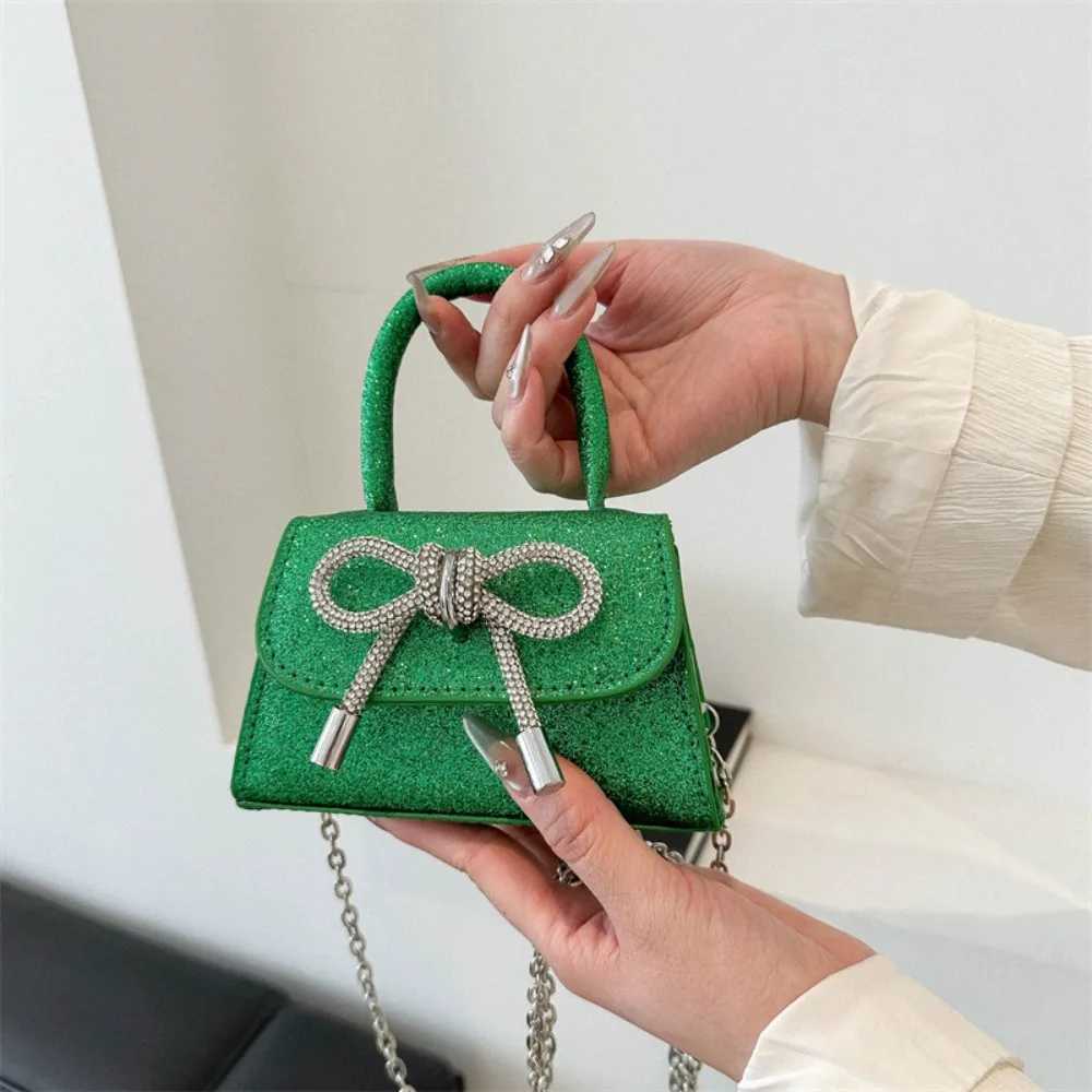 Womens Bow Shoulder Bag New Solid Color Fashion Messenger Bag Fashion High Capacity Mini HandbagXJ250412