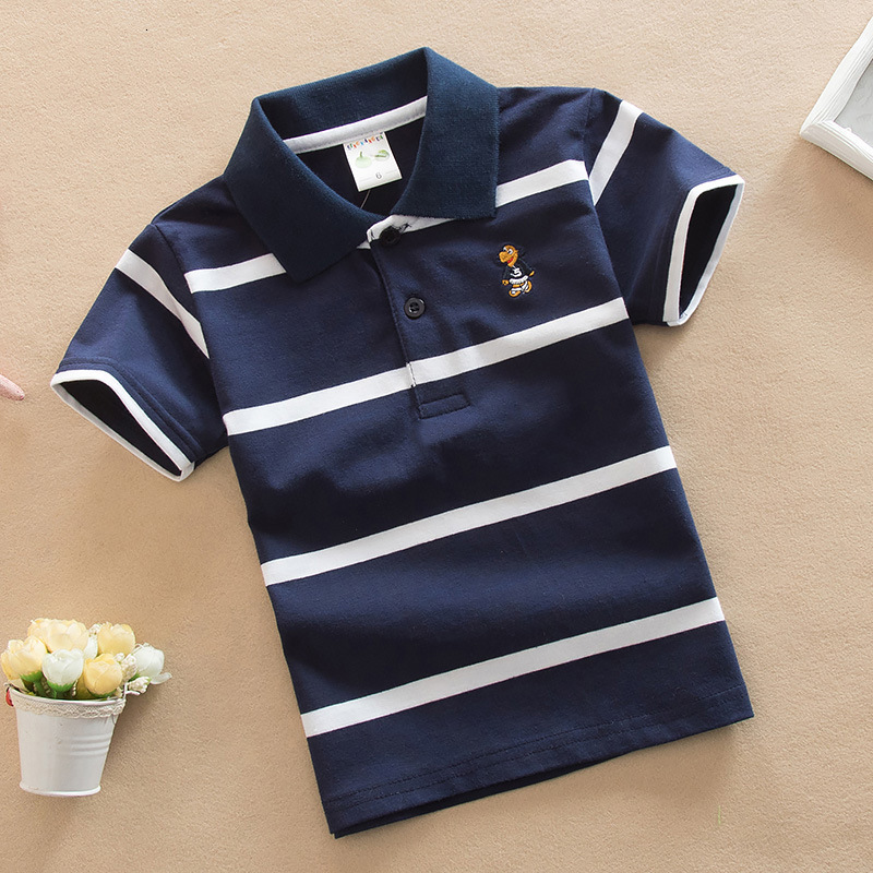 Ddmyshoesvip Children S Clothing Years Old College Style Boys T Shirt Korean Version Summer Outfit Cotton Lapel Short Sleeved Polo Shirt