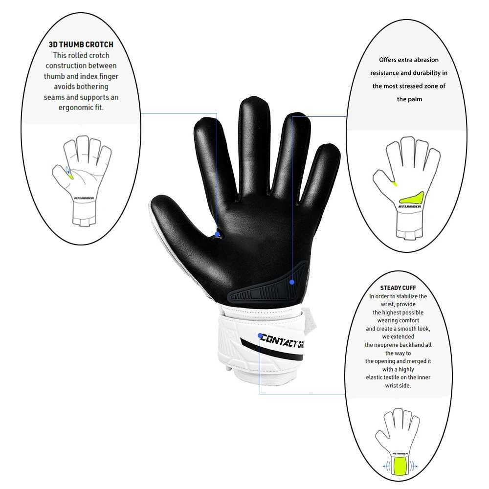 Goalkeeper gloves latex football wristband childrens adult anti slip protection strong grip football match training goalkeeper glovesXJ250412