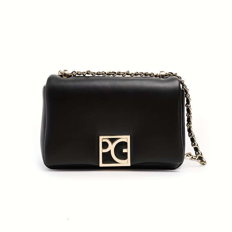 PURIFICACION GARCIA Women S Crossbody Sling Bag With Letter Charm Golden Tone Hardware Clasp Closure Minimalist Detachable Strap Purse In Deep