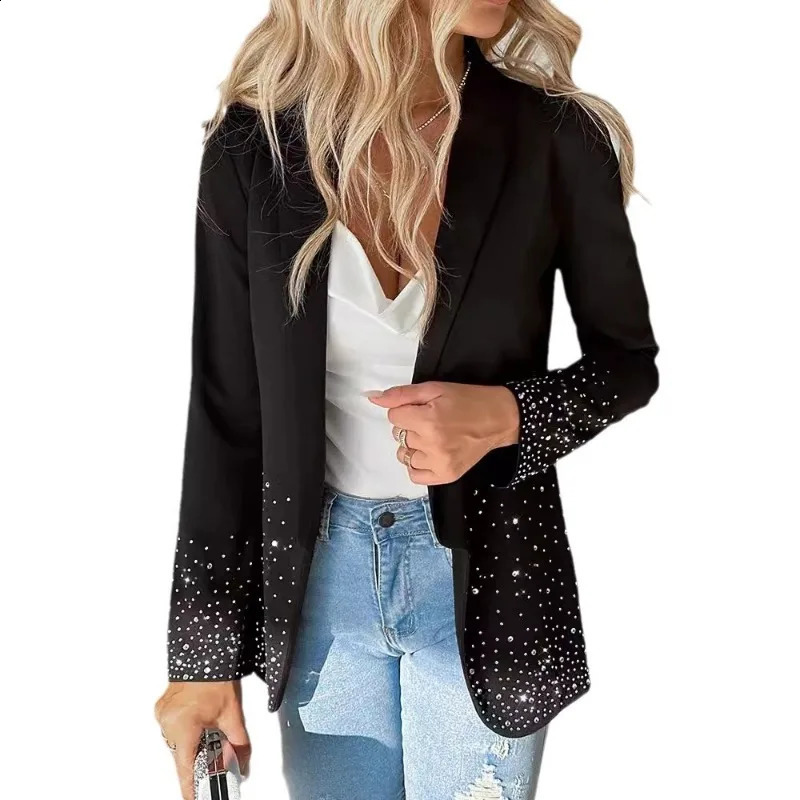 2024 SpringSummer Womens Personalized Waist Tight Set Jacket 250407
