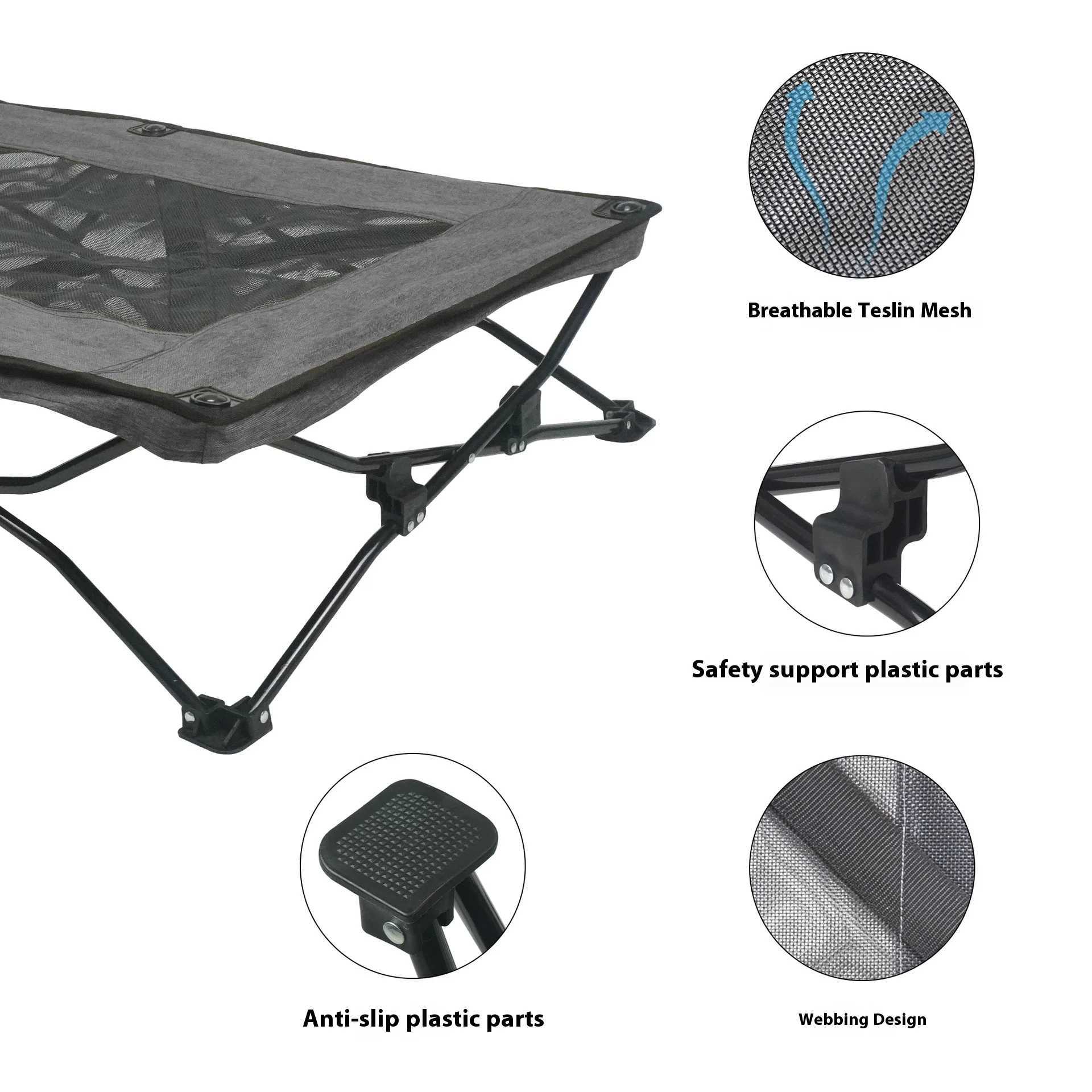 Four season double-layer fabric large folding moisture-proof dog bed pet marching bed indoor pet resting bed camping marching bed X250412