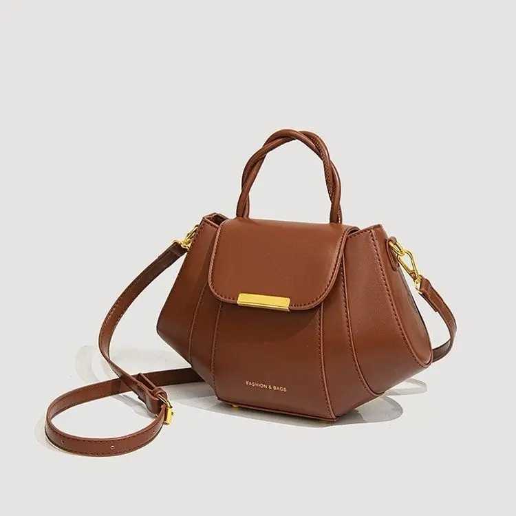French Exquisite handbag new solid color Fiable Versatile high-end texture single shoulder Diagal cross bagXJ250412