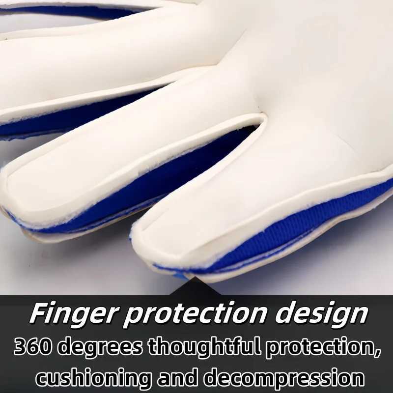 New Football Goalkeeper Gloves Adult Goalkeeper Gloves Full Latex Gloves with Finger ProtectionXJ250412