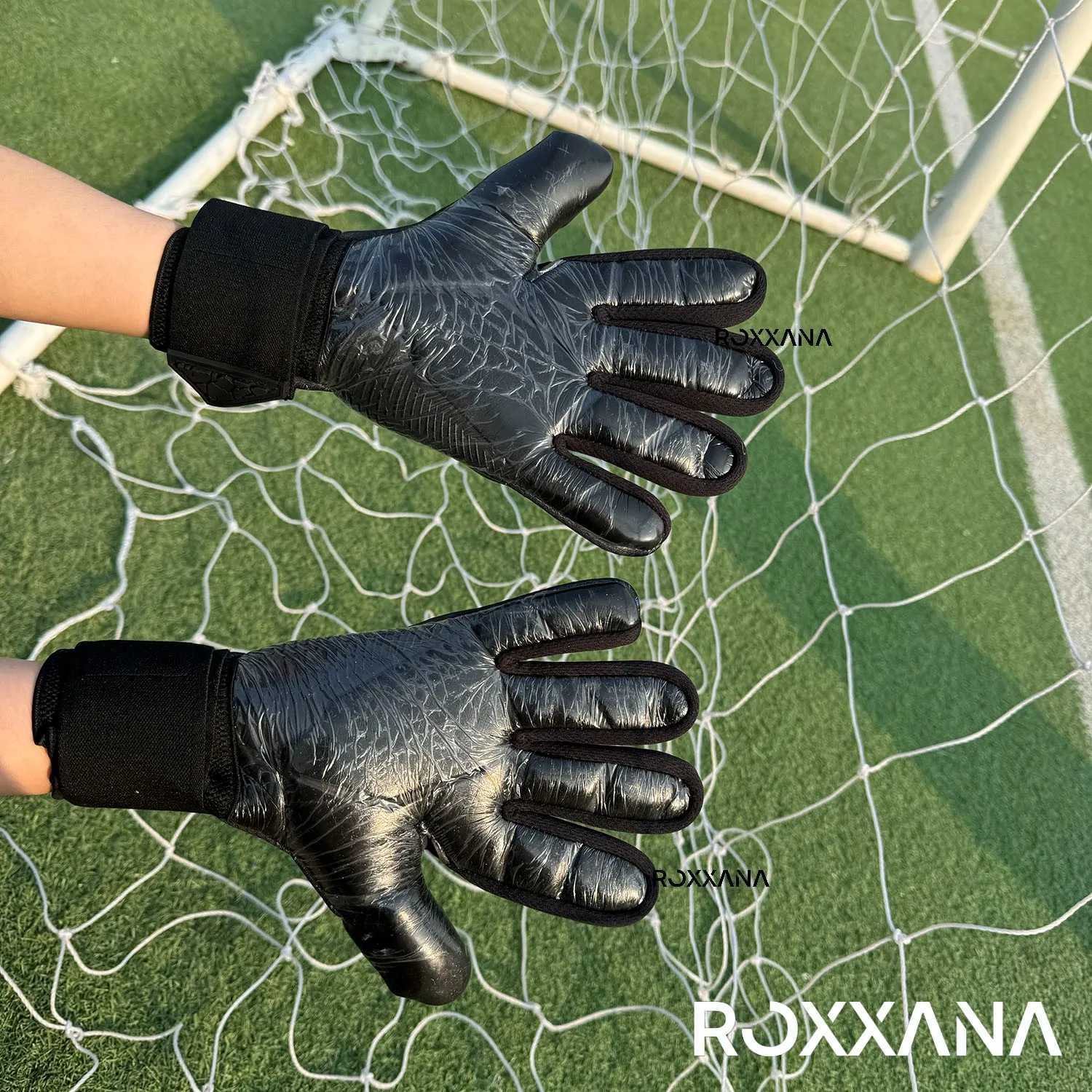 ROXXANA Adult Professional Anti slip Latex Gloves Game Training Football Goalkeeper Gloves Adjustable WristbandXJ250412