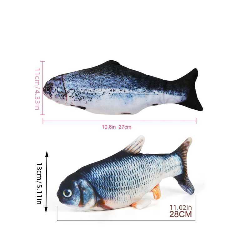 High Quality Cat dog toy fish USB charging electric cushion simulates fish interactive training teeth grinding pet chewing toy T2504012