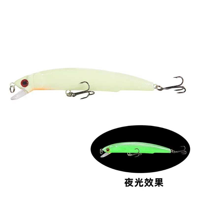 Lure Luminous Ringing Pearl Minolet Long Cast Floating Water Luminous Minnow Night Fishing Billed Perch Z250411