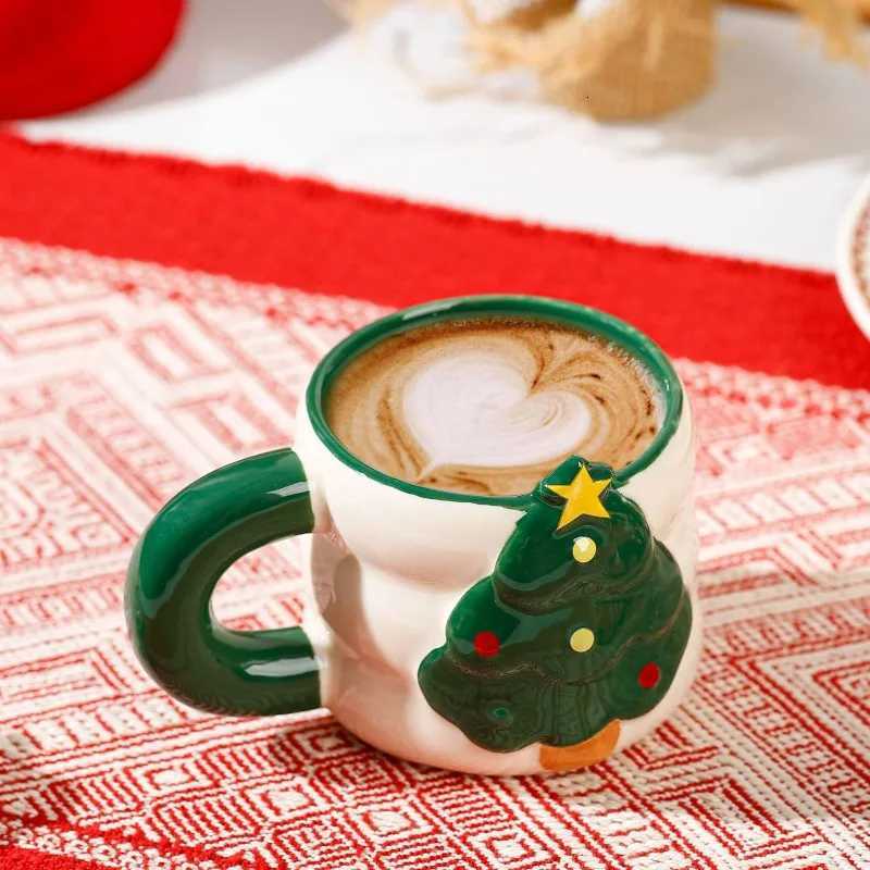 Christmas 1pc Creative Ceramic Christmas Mugs Plenty of Christmas Gifts for Couples High-value Drinking Utensils Y251112