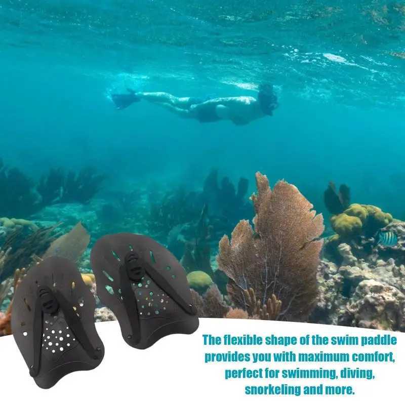 Adult Child Professional Swimming Paddle Girl Orthodontic Hand Finger Flip Cover Palm Network Gloves Paddle Swimming AssistY250412