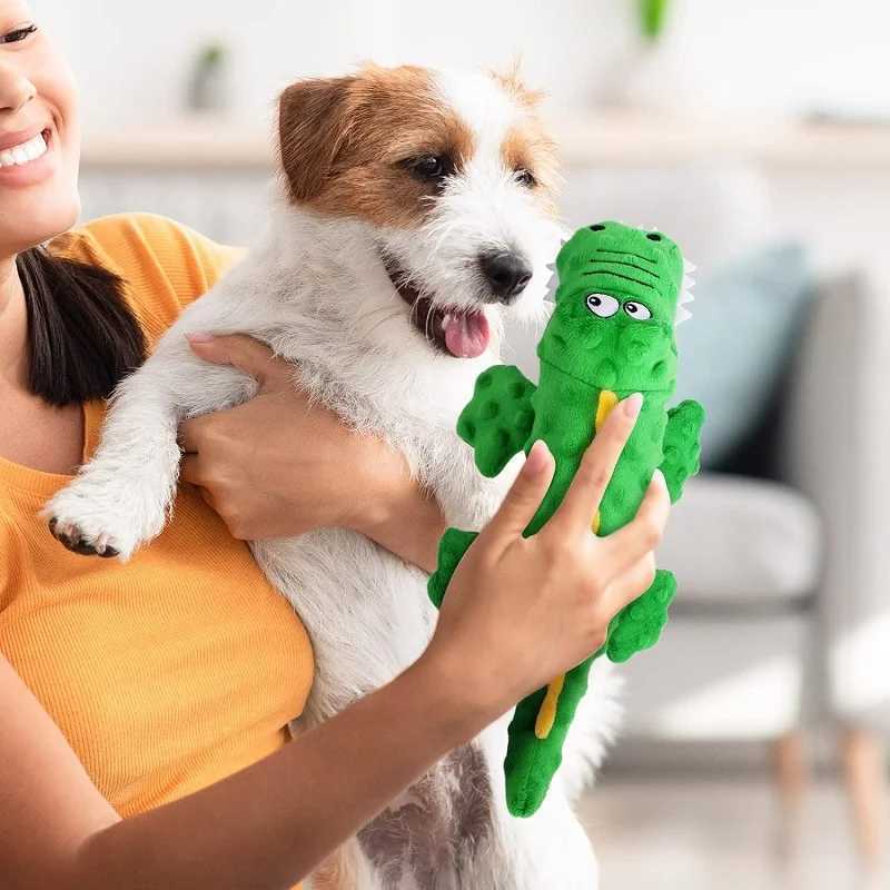 High Quality Plush dog toy crocodile squeeze pet toy for small medium and large dogs interactive dog teeth cleaning chewing toys pet supplies T2504012