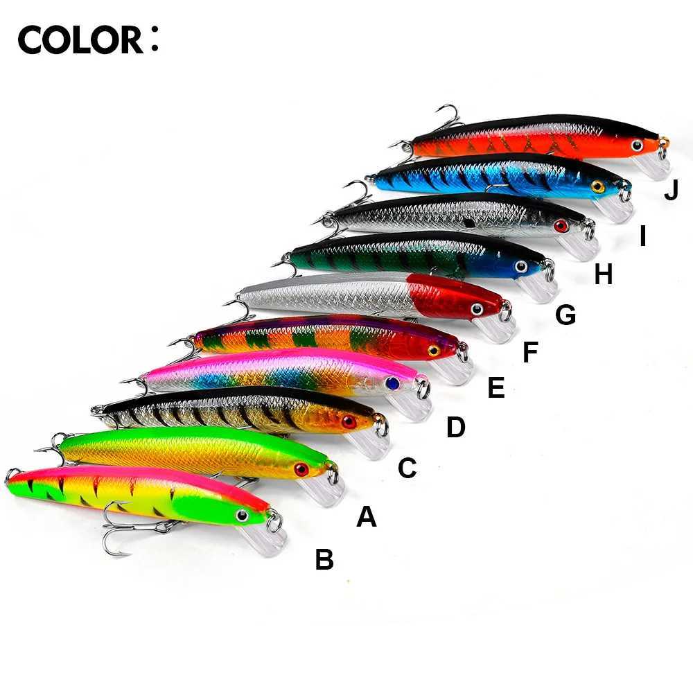 8.5g/Sinking Minnow Lure UV Color Rattling Lifelike Hard Bait Freshwater Saltwater Bass Perch Fishing Trolling Crankbait Z250411