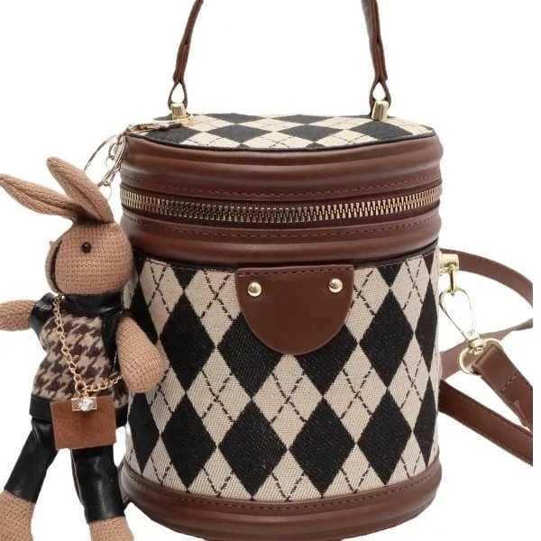 High End Fashion Womens Hand-held Bucket Bag 2024 New Versatile Mobile Phone Small Bag Casual Single Shoulder Diagonal CrossBagT2511112