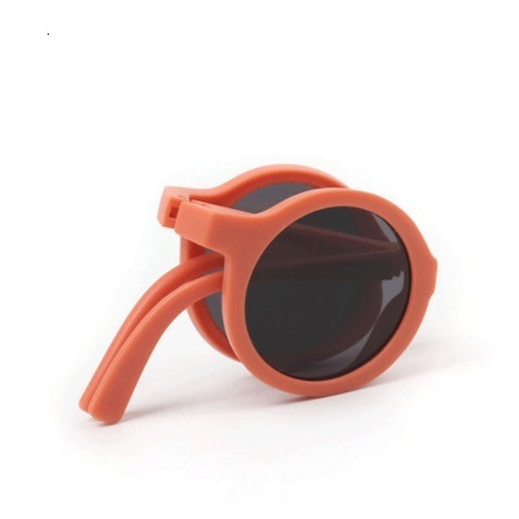 New cute baby one year old posing glasses, UV resistant and sunscreen sunglasses, children's round frame folding sunglasses