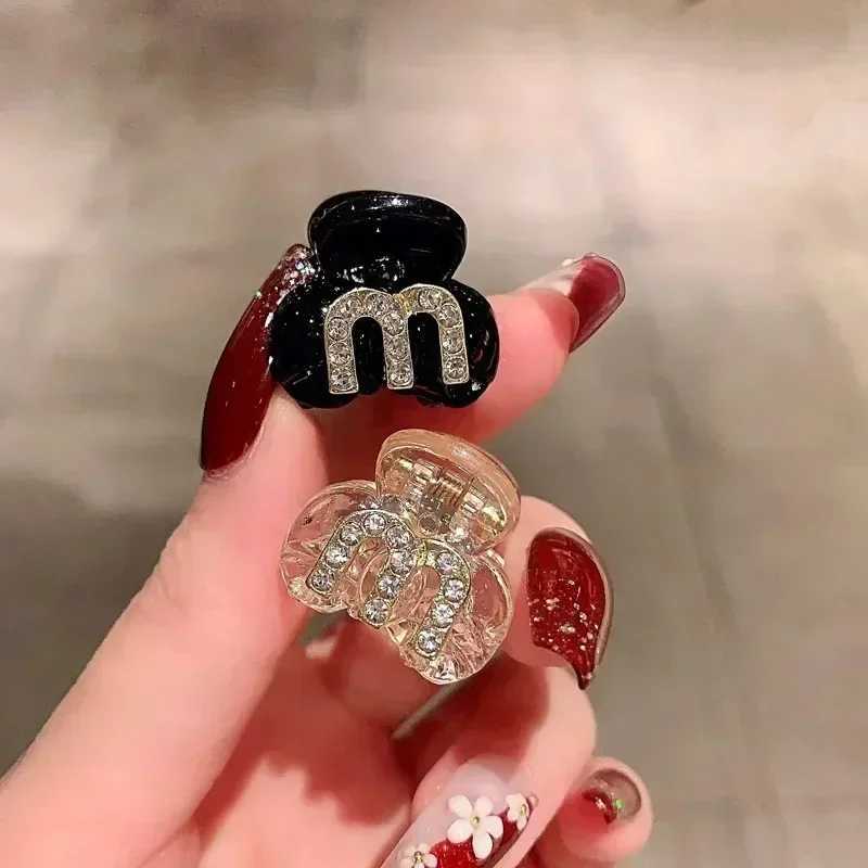 New acrylic rhinestone bangs side hair clip front clip shiny headpiece clip grabbing girls hair style accessories Y2504012