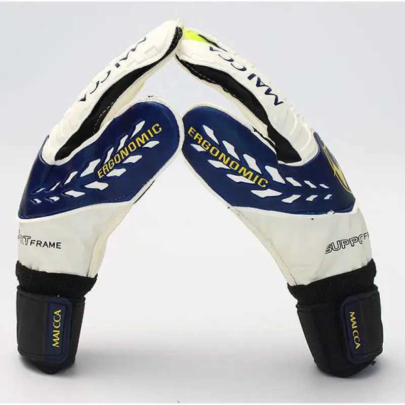 Adult football goalkeeper gloves mens professional anti slip finger protection thick football latex training goalkeeper sports glovesXJ250412