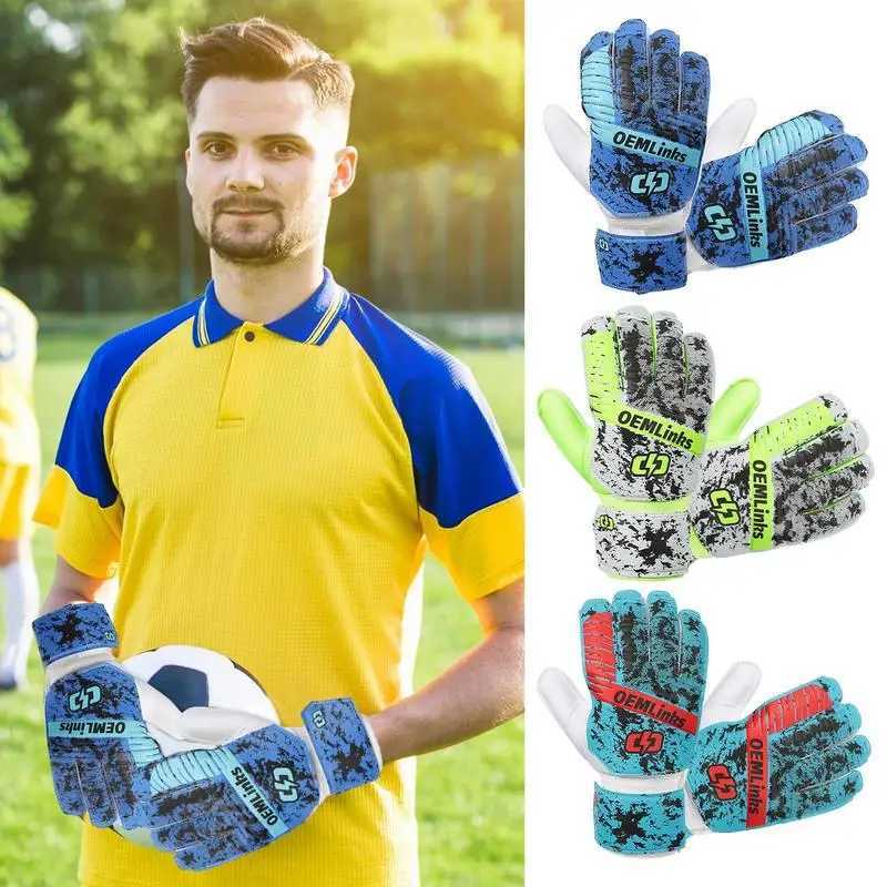 Professional goalkeeper gloves football glove accessories palm training latex football gloves with strong grip size 6-10XJ250412