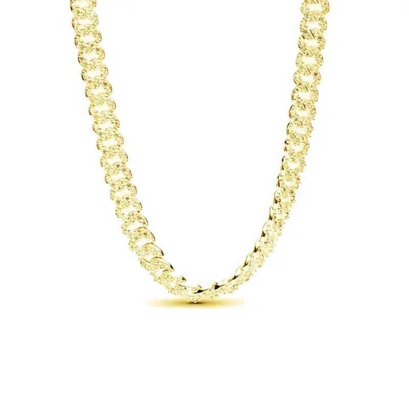 PDR 2025 New Cuban Chain Shining Dense Inlaid Eternal Chain Hot Bracelet Necklace Jewelry Charm Womens Gift Suitable for Daily Wearing W250411