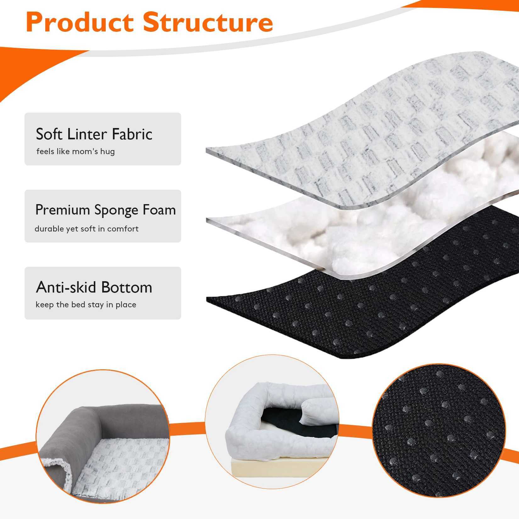 Waterproof plush dog bed warm cat comfortable lounge foam self heating pet kettle machine washable dog bed X250412