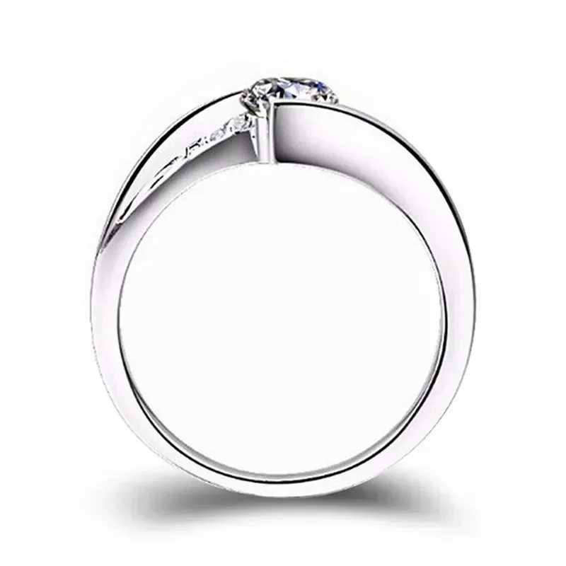 Cute Female Small Round Zircon Ring Vintage Silver Wedding Jewelry Promise Crystal Engagement RingXJ250412