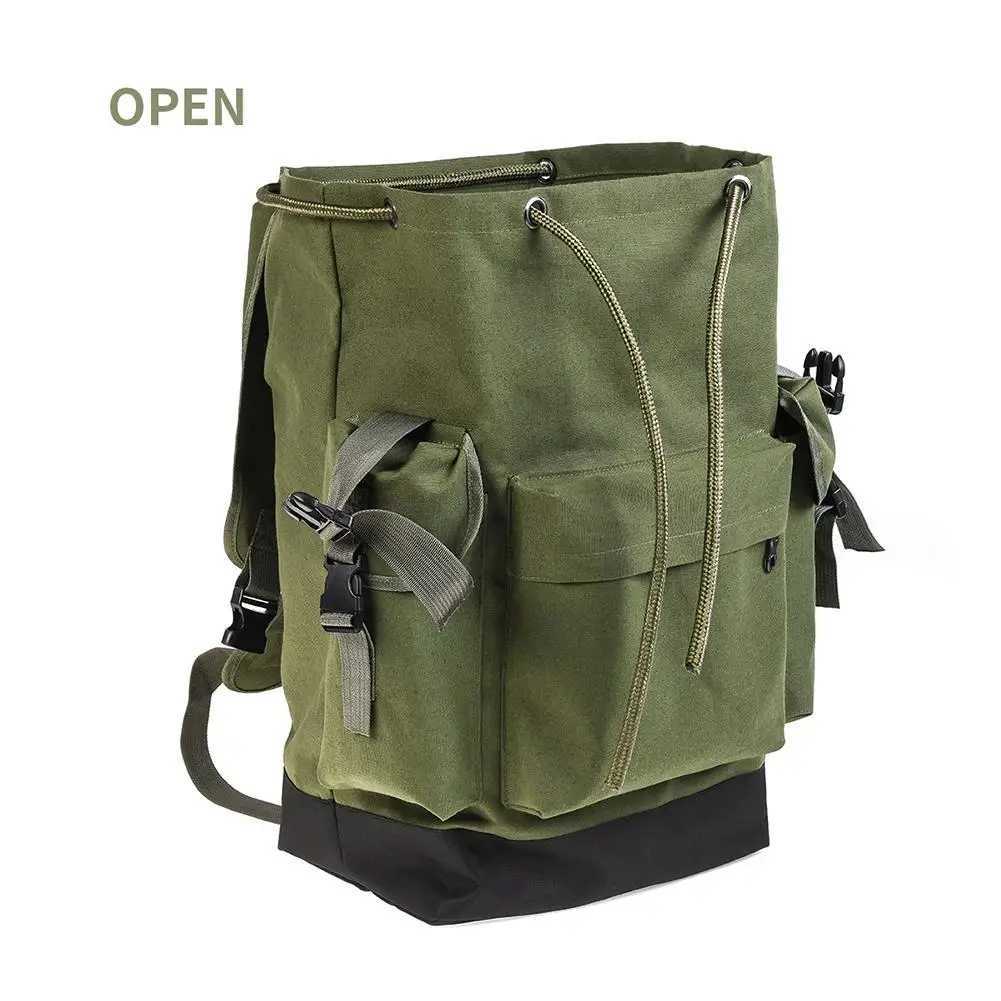 70L Army Green Fishing Gear Bag Large Capacity Outdoor Backpack For Camping Hunting Climbing Bags Tool Waterproof Durable Pack Z250411