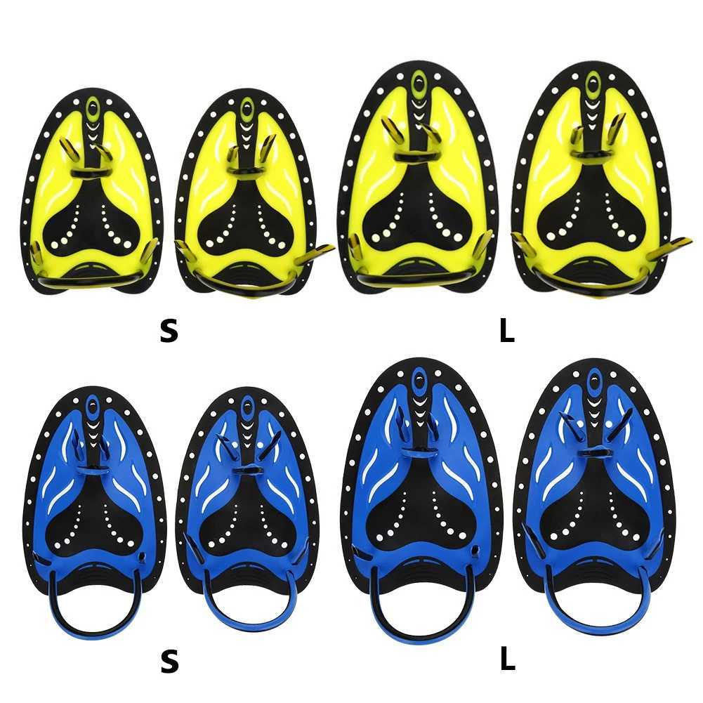 WHALE adult adjustable silicone hand woven strap diving gloves finger flip learning equipment professional swimming paddle fingerY250412
