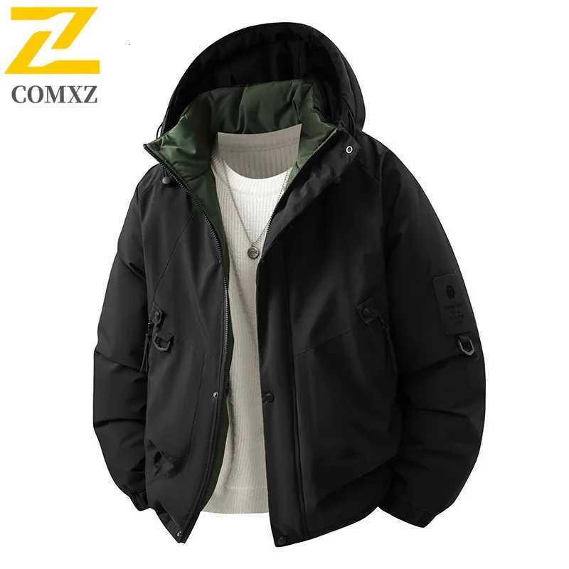 COMXZ 2025 Autumn Winter Outdoor New Jacket Men Hooded Water Resistant Windproof Couple Set Triple Proof lightweight windbreakerT251112