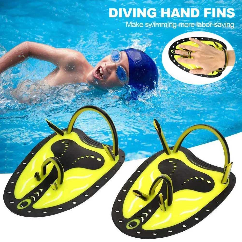 Swimming training hand pad for adults and children swimming training hand fin flip unisex swimming hand padY250412