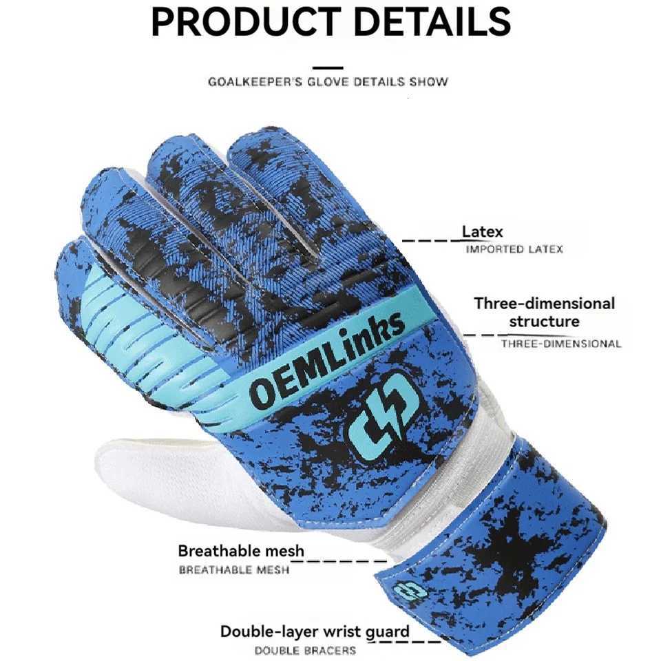 Loogdeel Football Sports Goalkeeper Gloves Adult Children Professional Goalkeeper Finger Protection Anti-slip Training GlovesW251112