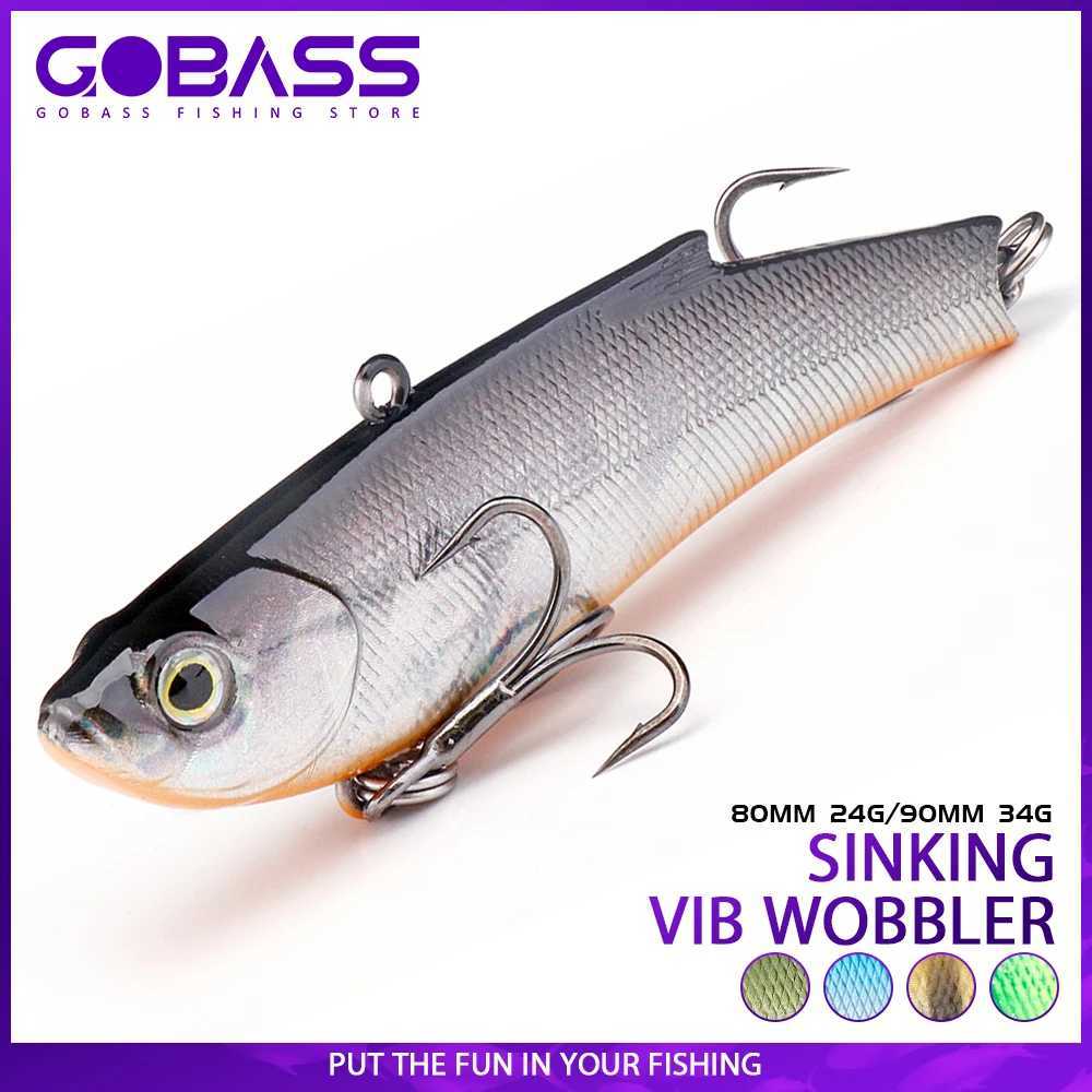 GOBASS Winter VIB Vibration Fishing Lure 24g 34g Long Casting Rattlin Artificial Wobbler Hard Bait Pike Bass Carp Fishing Tackle Z250411
