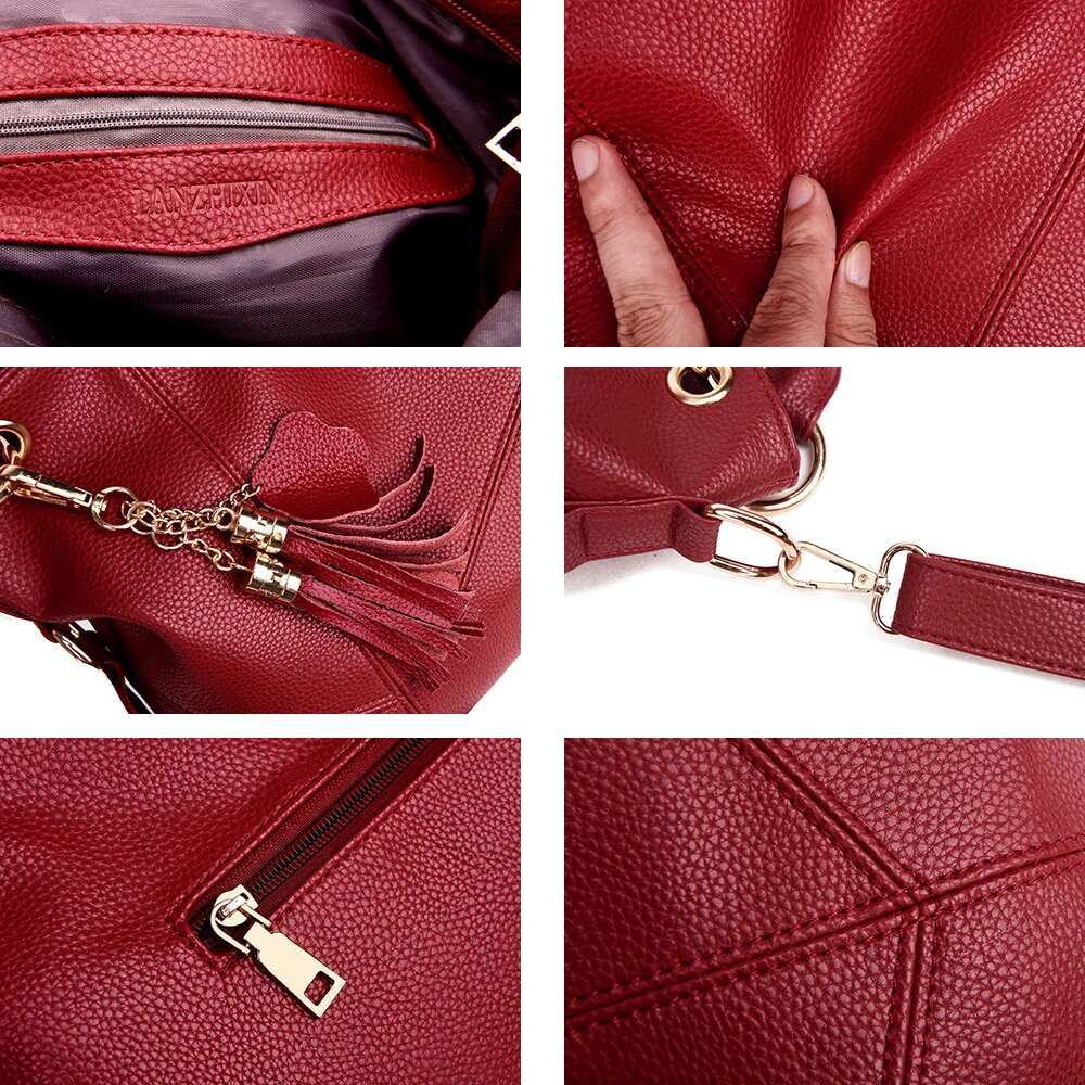 Soft Leather Handbags Messenger Designer Crossbody Bag Women Top-Handle Tote Shoulder Bags Bolsos Mujer