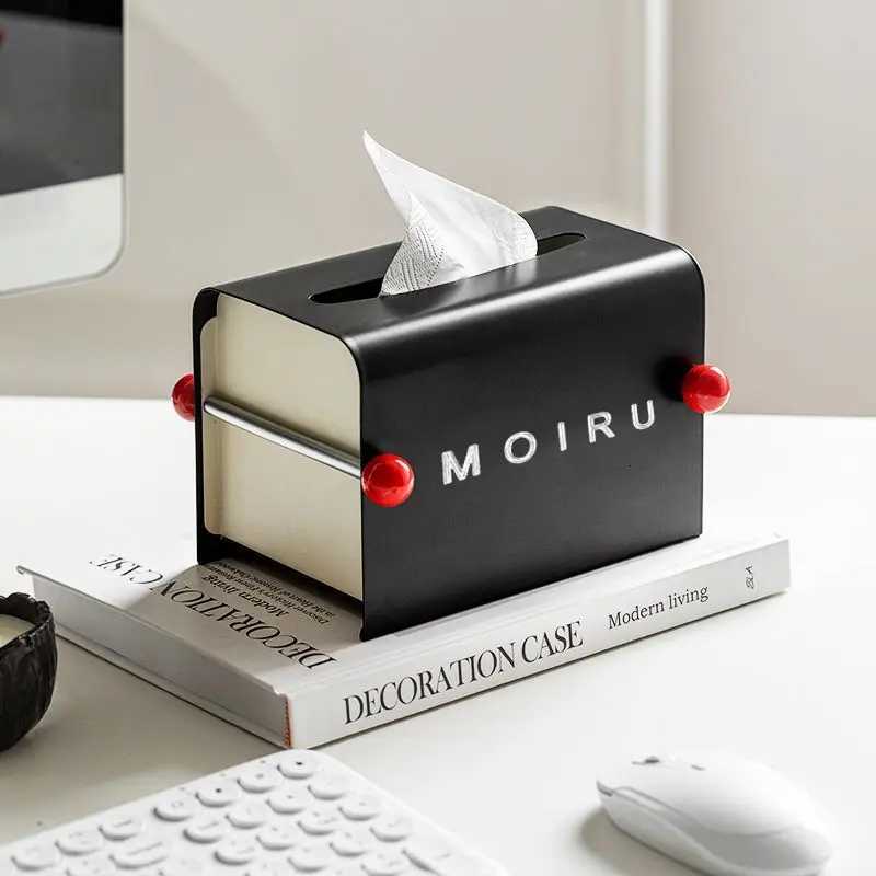 Ironwork Tissue Box Living Ro Household Light Luxury Tissue Box Mti-functional Creative Storage Coffee Table Decoration New Y251112